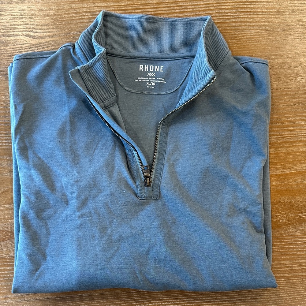 Rhone Steel Blue Half-Zip Pullover